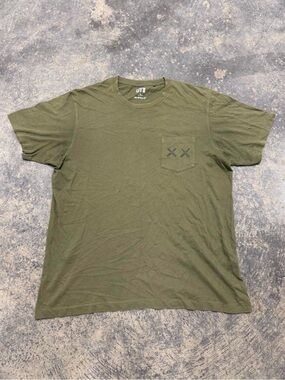 KAWS Olive Green Short-Sleeve Pocket Tee